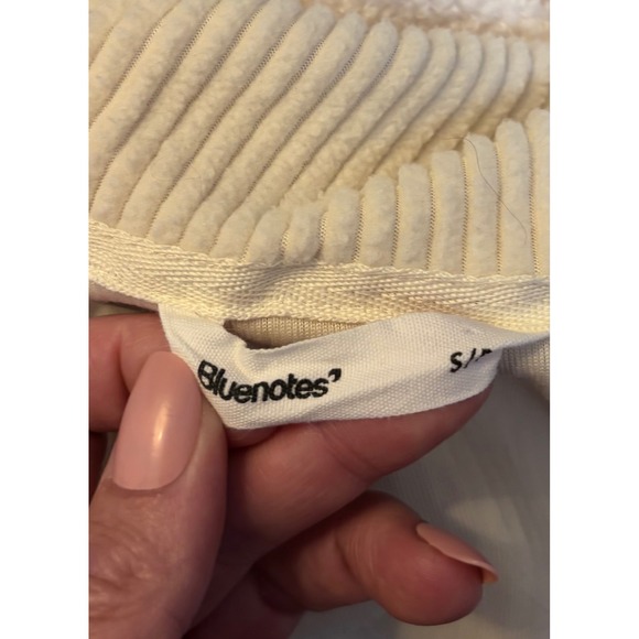 Bluenotes Small Ivory Corduroy Trim Sherpa Shirt Jacket Oversized Shacket‎ - Picture 5 of 6